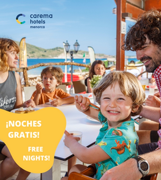  Free nights at Carema Beach Menorca Carema Hotels